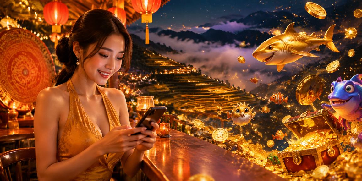 Người dùng tại Sapa trải nghiệm trò chơi mới trên điện thoại giữa chợ đêm rực rỡ